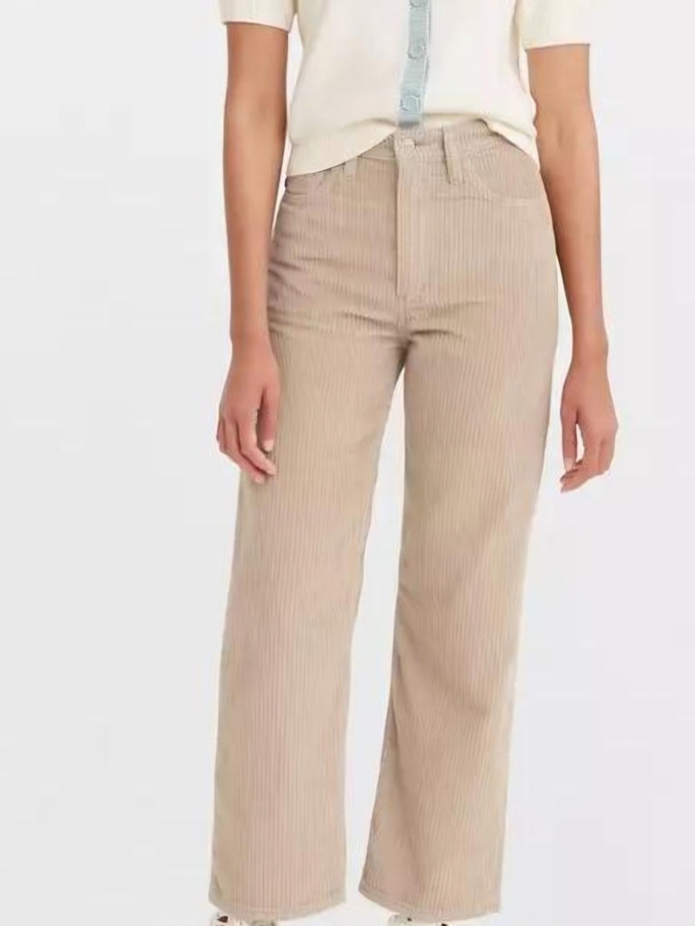 Levi's Beige Straight-Leg Corduroy Pants NWT Size 30